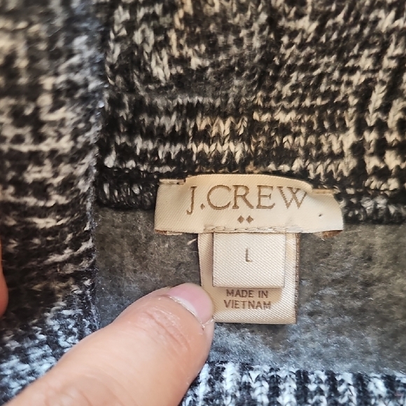 J. Crew Black and White Cowl Neck Sweater - Picture 2 of 6